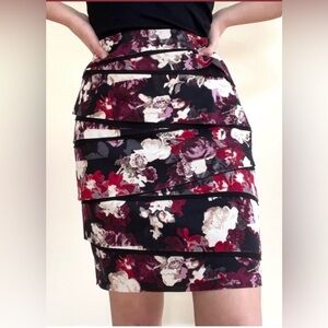 White House Black Market Floral Pencil Skirt